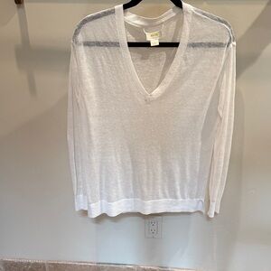 Maeve Ivory V-Neck Sweater xxs